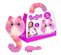 Pomsies Roxy Pink & Purple Interactive Pet Toy - Light-Up Eyes, Dance Mode & Sounds - Wearable Plush Toy for Girls - Collect Them All!