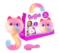 Pomsies Skye Yellow & Pink Interactive Pet Toy - Light-Up Eyes, Dance Mode & Sounds - Wearable Plush Toy for Girls - Collect Them All!