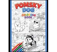 Pomsky Dog Coloring Book