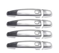 POMUHYE Door Handle Cover Compatible with Chevy for Impala 2014 2015 2016 2017 2018 2019 2020 Exterior Door Handle Cover Trim Set Chrome Silver Car Front Rear