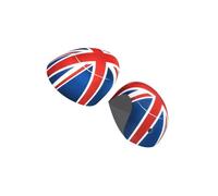 POMUHYE Side Wing Mirror Cover Cap Compatible With MINI For Cooper F56 For Hatchback 2014-2019 Mirror CoverRed Union Jack Style Exterior Door Side Rear View Cap With Light Hole