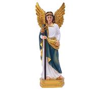 Pomurom Archangel Raphael Statue, 23cm Resin Archangel Raphael Figurine, Religious Figurine Sculpture Ornament, Christmas Angel Statue, Decorative Statue for Home Decor, Table Top Statue