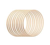 Pomurom Bam-Boo Floral Hoop, 10/12 10/15/20.5/26/30.5cm Wooden Wreath Rings for Craft, Wooden Dream Catcher Hoops, Wooden Wreath Hoops for Wedding Wreath Decor and Wall Hanging Crafts Making