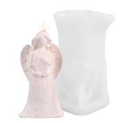 Pomurom Candle Making Moulds Silicone, Angel Column Wax Moulds for Wax Candles Aromatherapy Soap Plaster Cake Craft, Reusable Candle Mold for Holiday Decor