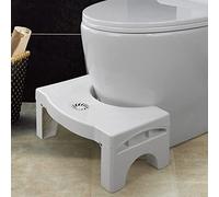 Pomurom Folding Squatting Toilet Stool, Potty Poop Stool, 7 Inch Non-Slip Bathroom Step Stool with Empty Box, Anti Consti-pation Natural & Comfortable Squat Aid Stool for Kids Adults Seniors Elders