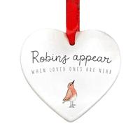 Pomurom Heart Shaped Tree Ornaments, Ceramic Heart Hanging Ornament, I You Lived Next Door Heart Tree Decoration Pendant with String for Car Hanging Decor