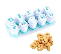 Pomurom Letter Cookie - Alphabet Letter Numbers Cookie Stamp Impress Cookie Mold | Easy to Clean Alphabet Letters Cake Tool for Kids and Adults