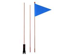 Pomurom Safety Flag Kid, 6Ft High Visibility Safety Flag with Fiberglass & Mounting Bracket, Adjustable Length, Tear Resistant, Trailer Triangular Flag for Kids Outdoor Cycling