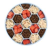 Pomurom Slow Feeder Dog Bowl - Silicone Slow Feeder Dog Bowl With Hexagonal Honeycomb - Preventing Choking Healthy Design Dogs Bowl For Large Breed/Medium Sized Dog/Small Breed