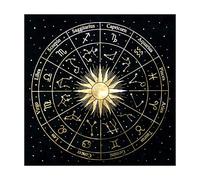 Pomurom Tarot Card Tablecloth, Sun/Moon//Floral Pattern Square Altar Cloth Playmat, Witch-craft Supplies Astrology Divination Cards Table Cloth Tapestry Tarot Accessories Home Decoration