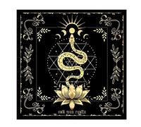 Pomurom Tarot Card Tablecloth, Sun/Snake//Floral Pattern Square Altar Cloth, Witch-craft Supplies Astrology Divination Cards Table Cloth Tapestry Witch-craft Tarot Accessories Home Decoration