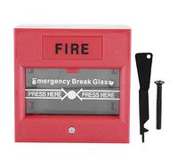 Pomya Red Sign Emergency Stop Switch,Emergency Exit Fire Alarm Button Release Security Glass Break Alarm Switch for Exit Doors Emergency Doors