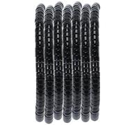 PONABEADIY 1 Box 119PCS to 131PCS 6mm Natural Black Onyx Beads Strands with Hole Flat Round Disc Agate Gemstone Heishi Energy Stone Spacer Bead Bulk for Jewellery Making Bracelets Necklace Diy Crafts