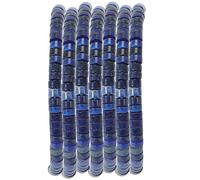 PONABEADIY 1 Box 119PCS to 131PCS 6mm Natural Lazuli Stone Beads Strands with Hole Blue Flat Round Disc Gemstone Heishi Energy Stone Spacer Bead Bulk for Jewellery Making Bracelets Necklace Diy Crafts