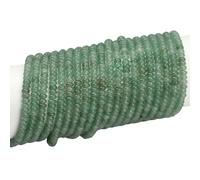 PONABEADIY 1 Box 2 Strands 336PCS 4MM Natural Green Aventurine Stone Beads Strands with Hole Rondelle Abacus Gemstone Disk Energy Loose Spacer Bead Bulk for Jewellery Making Diy Bracelets Craft Supply