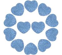 PONABEADIY 1 Box 24Pcs Blue Lava Stone Heart Beads Natural Volcanic Chakra Gemstone Love Shaped Pocket Rock Essential Oil Diffuser Puffy Loose Spacer Bead for Jewellery Making Valentine Diy Craft