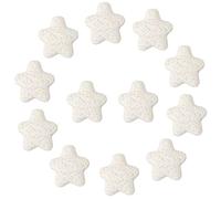 PONABEADIY 1 Box 24Pcs White Lava Beads Natural Star Volcanic Rock Oil Diffuser Porous Power Stones Gemstone Starfish Chakra Puffy Spacer Bead for Jewellery Making Bracelet Necklaces Diy Craft Supply