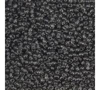 PONABEADIY 1 Box 2500PCS 4MM Transparent Black Glass Seed Beads with Center Drilled Smooth Xmas Round Clear Spacer Loose Bead Charms Bulk for Jewellery Making Necklaces Bracelets Diy Craft Supplies