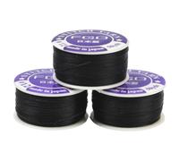 PONABEADIY 1 Box 3 Rolls 150Yards 0.1MM Nylon Beading Thread Cords Special Coated String Black Threads Rope Beading Cord Bulk for Jewellery Making Bracelets Necklaces Seed Beads Diy Crafts Supply