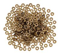 PONABEADIY 1 Box 300PCS 6mm Bronze Spacer Beads with Large Hole Alloy Disc Flat Round Metal Tibetan Style Rondelle Donut Loose Spacers Bead Bulk for Jewellery Making Bracelet Necklaces DIY Crafts