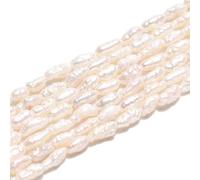 PONABEADIY 1 Box 47PCS to 72PCS Natural Baroque Pearl Beads with Hole Summer White Cultured Freshwater Pearls Irregular Charm Loose Bead Bulk for Jewellery Making Bracelets Necklace Earrings Diy Craft