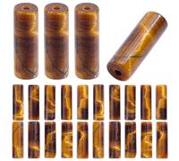 PONABEADIY 1 Box 4x13MM Natural Tube Stone Beads Strands with Hole Tiger Eye Column Cylinder Brown Gemstone Loose Spacer Bead Bulk for Jewellery Making Earring Bracelets Necklaces DIY Crafts Supply