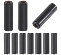 PONABEADIY 1 Box 57PCS Natural Black Tube Stone Beads Strands with Hole Obsidian Column Cylinder Gemstone Energy Loose Spacer Bead for Jewellery Making Earrings Bracelets Necklace DIY Crafts Supply