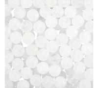 PONABEADIY 1 Box 8MM 120PCS White Natural Jade Round Beads with Holes Gemstone Crystal Polished Stone Smooth Spacer Bead Bulk for Jewellery Making Earrings Bracelets Necklaces Decor DIY Craft Supply