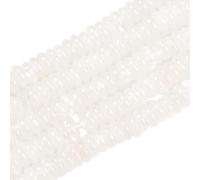 PONABEADIY 1 Box About 174PCS 6MM Natural White Quartz Crystal Rondelle Beads with Hole Stone Gemstone Energy Power Chakra Spacer Loose Bead Bulk for Jewellery Making Necklace Bracelet Diy Craft