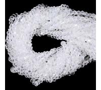 PONABEADIY 20 Strands 1600PCS 4MM Transparent Bicone Glass Beads with Hole Faceted Crystal Clear Sparkly Spacer Loose Bead Bulk for Jewellery Making Necklaces Bracelets Earrings Diy Crafts Supply