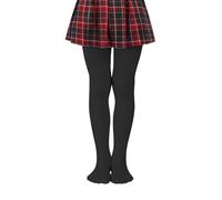 PONCEAU Ballet Dance Girls Tights-School Tights Uniform Kids Girl Leggling Ultra-Soft & Stretch Dance Footed Pantyhose Leggings 1 Pack Black 6-9 Years