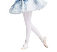 PONCEAU Ballet Dance Girls Tights-School Tights Uniform Kids Girl Leggling Ultra-Soft & Stretch Dance Footed Pantyhose Leggings 1 Pack White 1-3T