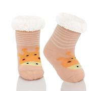 PONCEAU Kids Fluffy Socks - Kids Slipper Sock for Boys Girls Grip sock boys for Winter,Soft,Age（6 Months-12 Years）,Non-slip,Fleece Lining,Warm,Thermal Perfect for Bed,Home