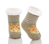 PONCEAU Kids Fluffy Socks - Kids Slipper Sock for Boys Girls Grip sock boys for Winter,Soft,Age（6 Months-12 Years）,Non-slip,Fleece Lining,Warm,Thermal Perfect for Bed,Home