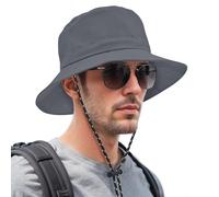 PONCEAU Waterproof Hats Bucket Hat for Men Unisex Summer Sun hat for Men Women Multi-Weather Outdoor Foldable Wide Brim hat for Safari Fishing Hiking Boonie