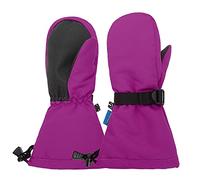 PONCEAU Waterproof Toddler kids ski gloves for girls boys Fleece lining warm snow mitten gloves Purple M (fits 4-6 Years)