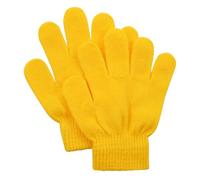 PONCEAU Winter Gloves Children's Magic Gloves Knitted Gloves Mittens Children Warm Gloves 4-11 Years, yellow, One Size