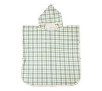 Poncho de Bain Carreaux Coton Bio Pale green 1/4 years