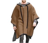 Poncho Unisex Hooded Cotton Mexican Style Handmade Alpaca Poncho Comfortable Warm Soft Winter Jacket