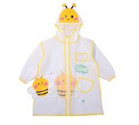 Poncho Waterproof Kids Boys Girls Rain Jacket Reusable Coats All in One Hooded Raincoat EVA Childrens Lightweight and Machine Washable Outdoor Camping, Emergency Situations, Travel Yellow