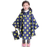 Poncho Waterproof Kids Rain Coat for Girls and Boys Reusable Rainwear Windbreaker Shower Resistant EVA Childrens with Hoods Sleeves Camping, Emergency Situations, Travel Yellow