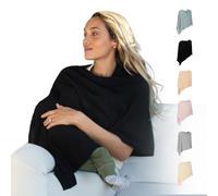 Ponchy by Gold Mamas - Breathable Nursing Cover for Breastfeeding in Privacy - Versatile 5 in 1 Poncho Design - Essential for Baby Registry - Ebony