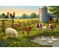 Pond 3000 Piece Jigsaw Puzzles for Adults, Colourful, Challenging & Brainteasing Adult puzzles 3000 Pieces Farm Sheep, Fun jigsaws for The Whole Family 48x32 inch