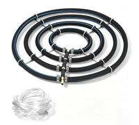 Pond Aerator Diameter 45 cm, Stainless Steel Aerator Ring Pond Ventilation with 5 m Hose