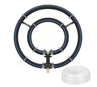 Pond Aerator Ring for Koi Pond, Pond Aerator Solar & Spawning Brushes Koi Set, Pond Air Distributor, Ventilation Ring Diameter 25 cm, 2-in-1 Rings with Diameter 9 mm 5 m Hose for Large Ponds, Aquarium