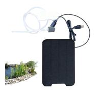 Pond Aerator Solar Powered - 18x15x1.5cm Portable Oxygen Pump, Small Aquarium Betta Tank Unit | Fish Health Support Water Circulation Outdoor Bubbler for Hobbyists Keepers Backyard Garden