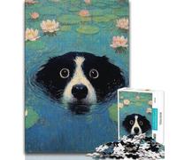 Pond Dog Jigsaws Puzzles 1000 Pieces for Teenagers Gifts,Challenging Difficult Deal As Gifts for The Whole Family (38x26cm)