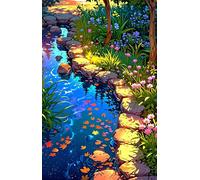 Pond Flowers 520 Piece Jigsaw Puzzles for Adults, Challenging and Brainteasing, Difficult Puzzles, Puzzle 520 Pieces