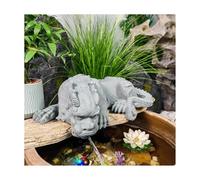 Pond Fountains & Animal Spitters for Small Koi Ponds, Garden Decor with Hose, Automatic Water Circulation Ornaments for Fish Tanks & Water Gardens (39x25x15cm)