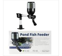 Pond Friend Automatic Fish Feeder Outdoor - 4L Holiday & Vacation Koi Feeder - Programmable LCD Timer for Precise Daily Feeding - Weatherproof Mains Powered with 12V Transformer & 5m Cable